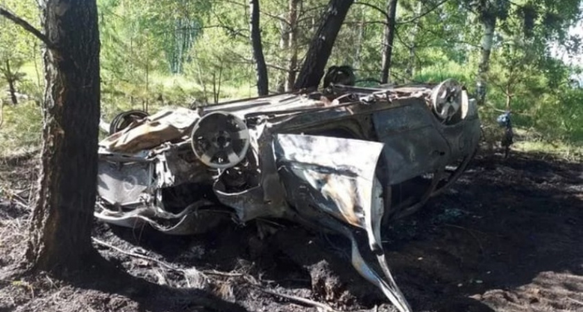 Смертельное ДТП на брянской дороге: автомобиль сгорел, пассажир погиб, водитель в больнице