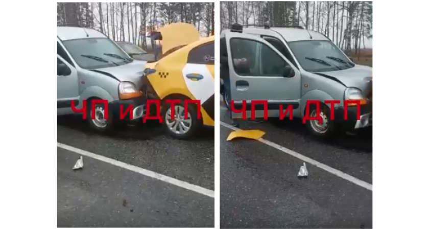 В массовое ДТП под Брянском угодили такси и машина военной автоинспекции