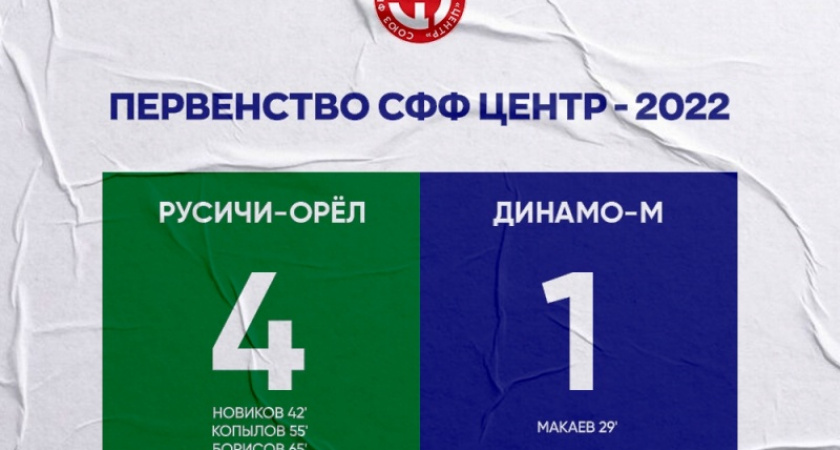 Брянско-орловское футбольное дерби закончилось в пользу Орла с разгромным счётом