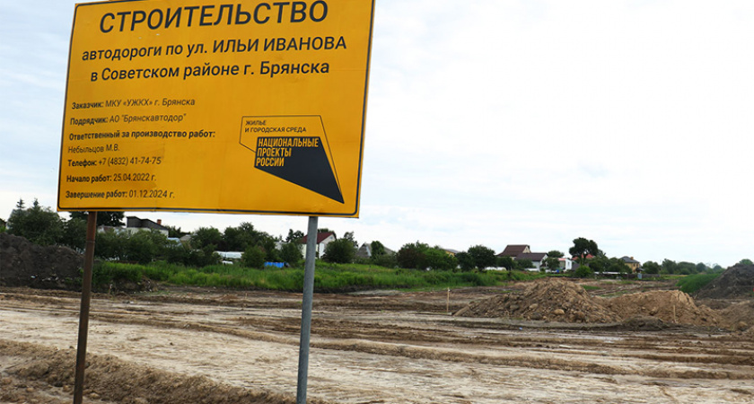 На новой улице Ильи Иванова в Брянске построят три «кольца» и велодорожку