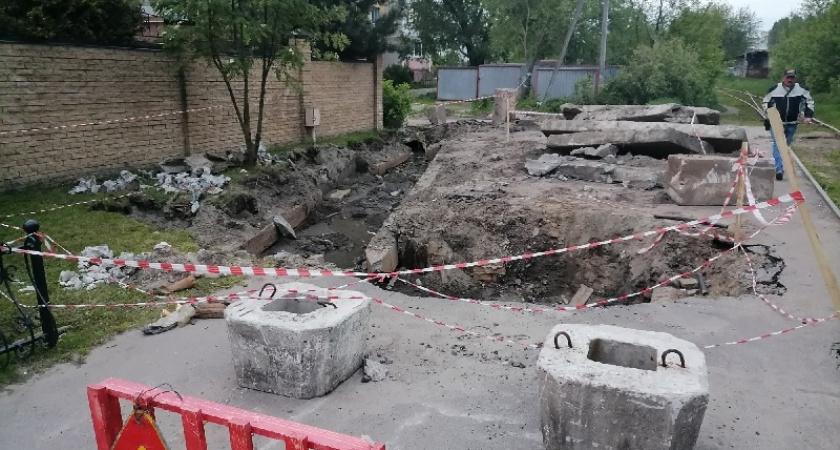 Водопропускная система на улице Краснофлотской в Брянске ремонтируется полностью