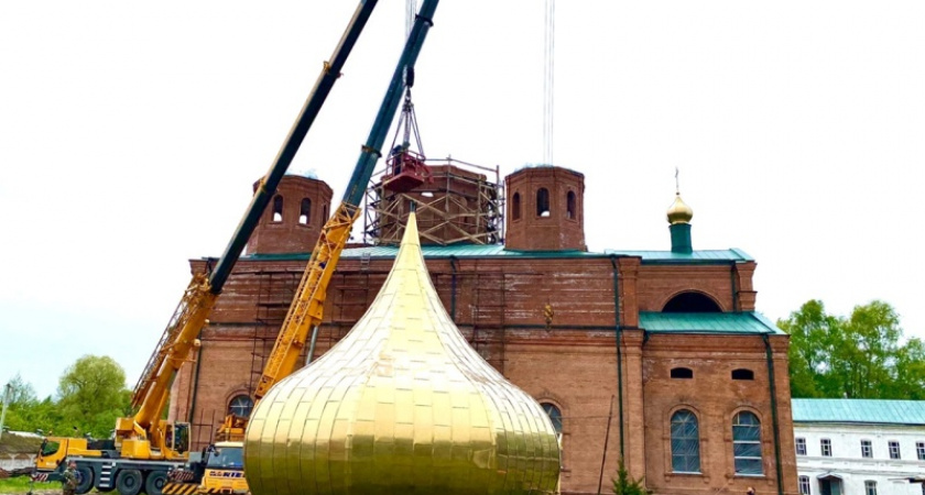 Никольский собор Николо-Одрина монастыря обрёл центральный купол в день памяти святителя Николая