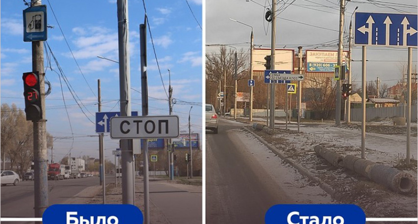На улице Литейной в Брянске через два года убрали два столба с проезжей части