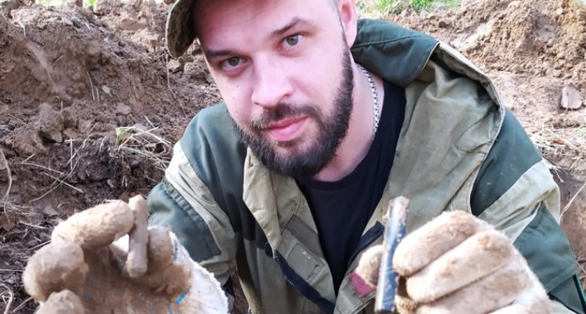 Брянские поисковики нашли останки ещё одного красноармейца, погибшего в 1941 году