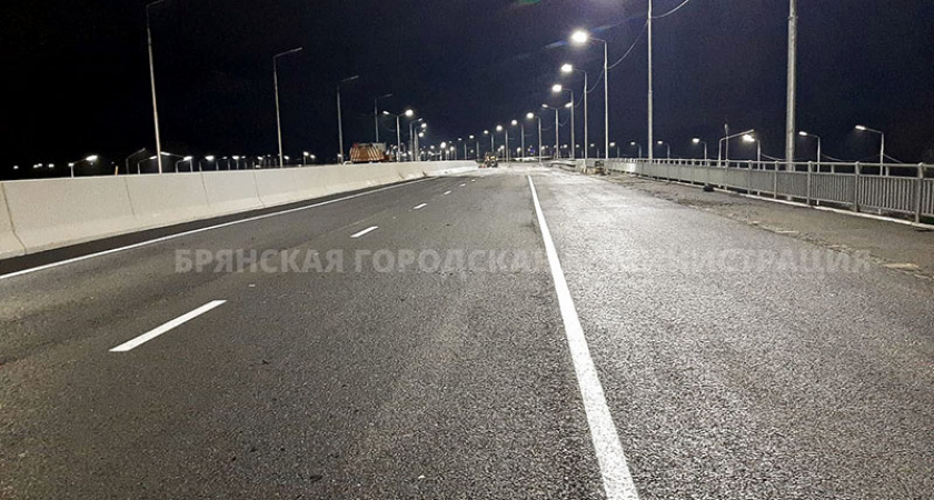 Строители Славянского моста в Брянске уложили финишный слой асфальта до снегопада