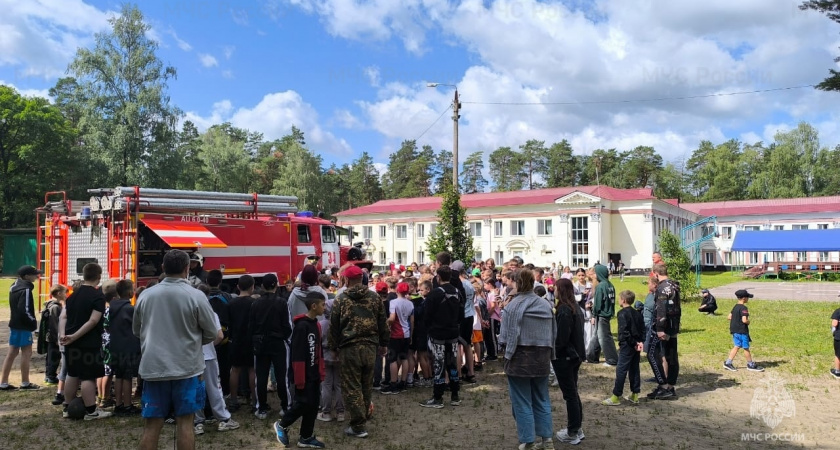 В Брянской области в лагерях прошли занятия по пожарной безопасности