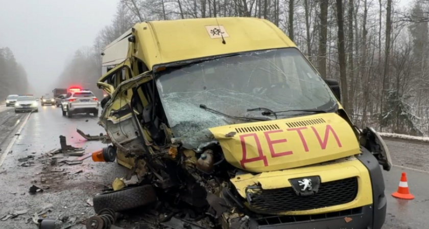 На федеральной трассе под Брянском водитель легковушки спровоцировал аварию с автобусом, перевозившим детей