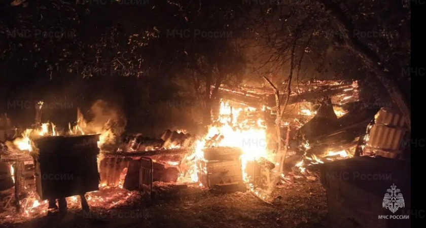 Пожар под Карачевом: огнём полностью уничтожен жилой дом