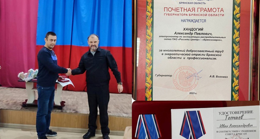 Сотрудники Климовского РЭС «Брянскэнерго» награждены «За гражданский труд под огнём»