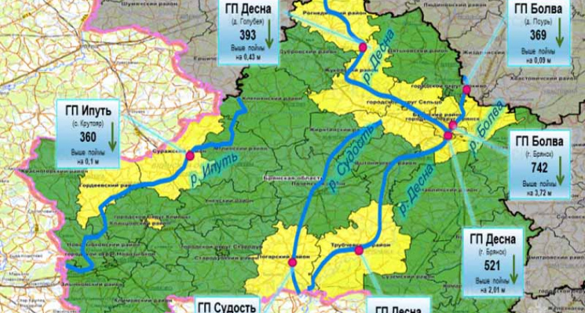 Паводок-2023: «большая вода» на Десне начала смещаться от Брянска к Трубчевску