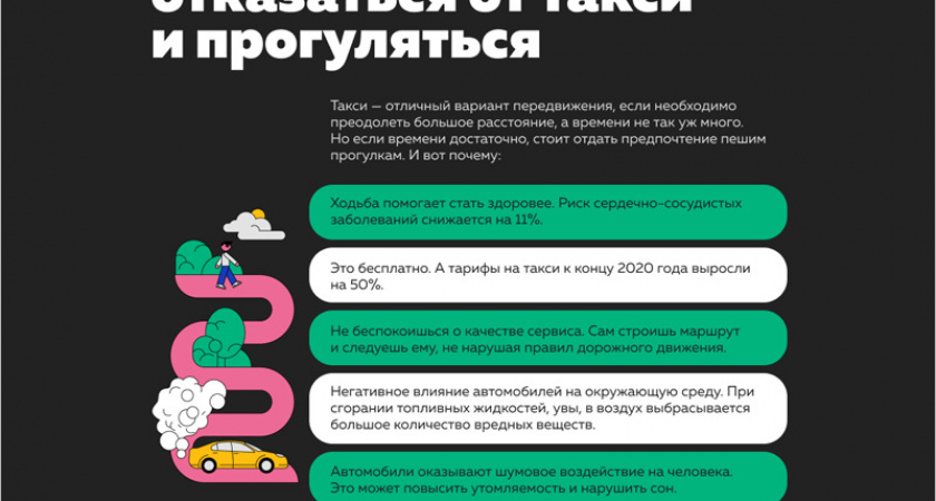 5 причин отказаться от такси и прогуляться