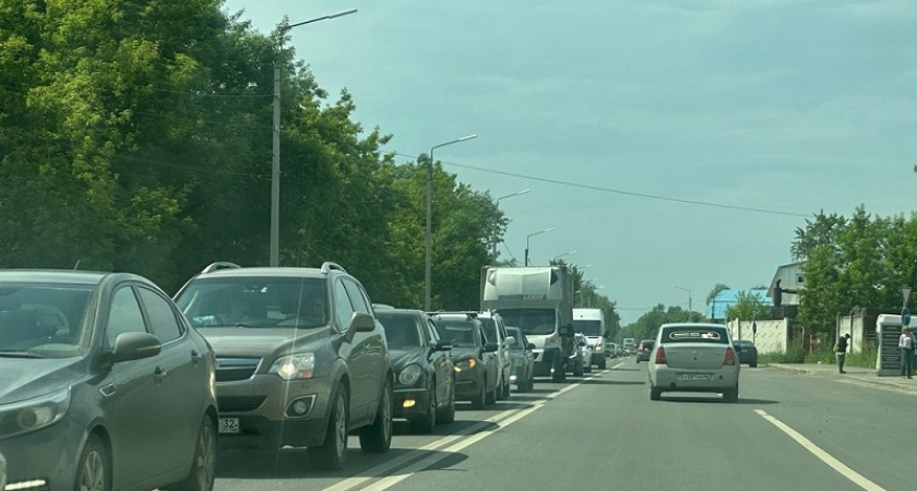 Капитально ремонтируемая улица Речная обрела постоянную дорожную разметку