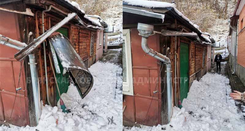Брянские спасатели вызволили старушку из плена, который «устроил» ей снегопад