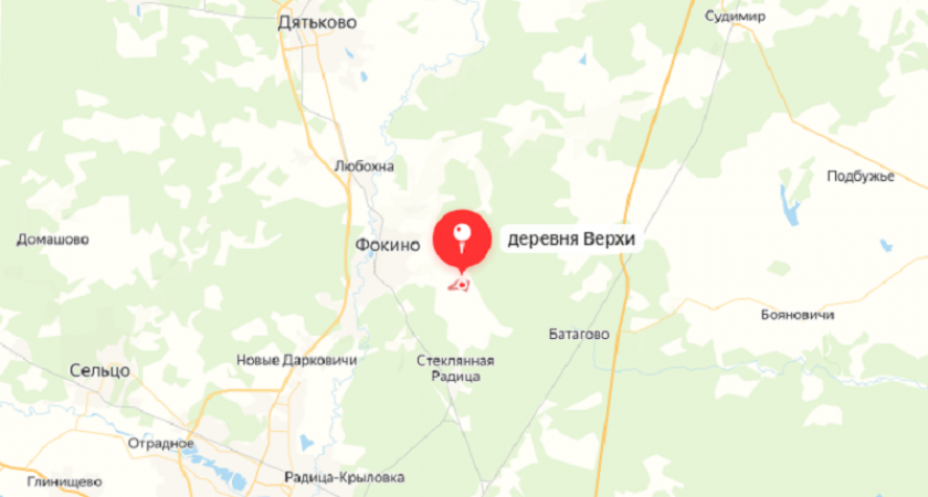 В лесу между Брянском и Дятьково найдено тело мужчины