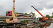 Монтаж всех балок завершён на мосту через брянскую реку Вабля