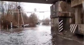 Паводок в Брянске: дорога в Радицу-Крыловку затоплена