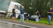 ДТП в Глинищево: большегруз снёс Audi, у водителя легковушки переломы ног