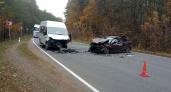 ДТП под Суражом: легковая машина протаранила маршрутку, двое в больнице