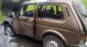 На хуторе под Погаром сгорел легковой автомобиль