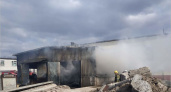В Брянске  полностью выгорел склад в Фокинском районе