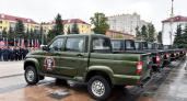 Отряду «БАРС-Брянск» торжественно передано десять «УАЗ-Патриотов»