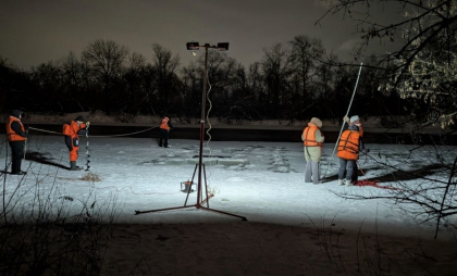 В Брянске для поиска детей подо льдом Десны задействовали 10 подводных камер и 4 беспилотника
