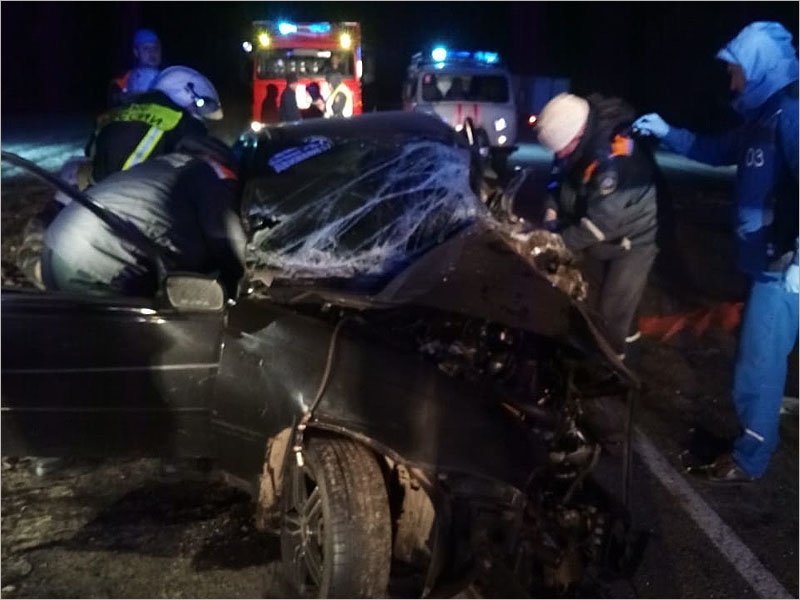 В искорёженной легковушке между Брянском и Карачевом погиб 19-летний водитель