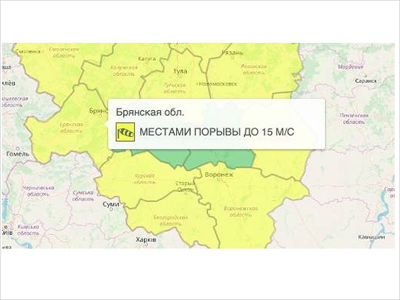 В Брянской области объявлен жёлтый уровень опасности на 1 апреля