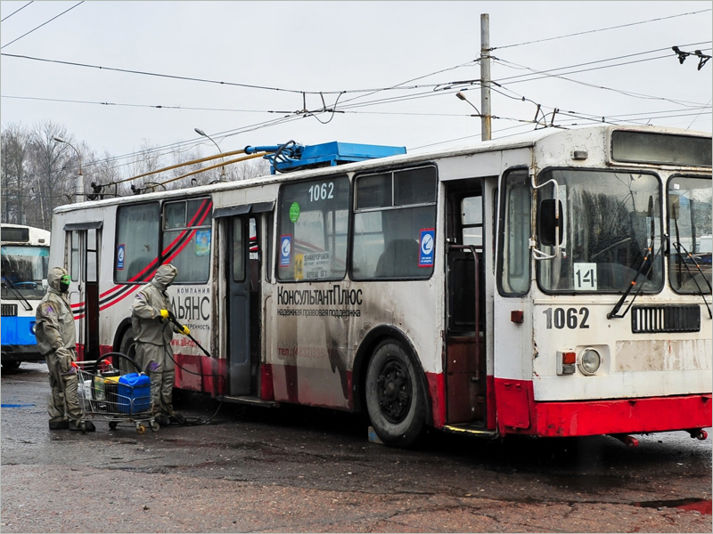 В Брянске в очередной раз продезинфицированы все рабочие троллейбусы