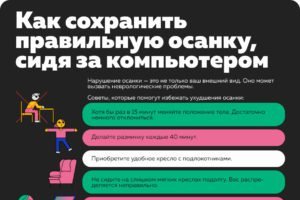 Как сохранить правильную осанку, сидя за компьютером