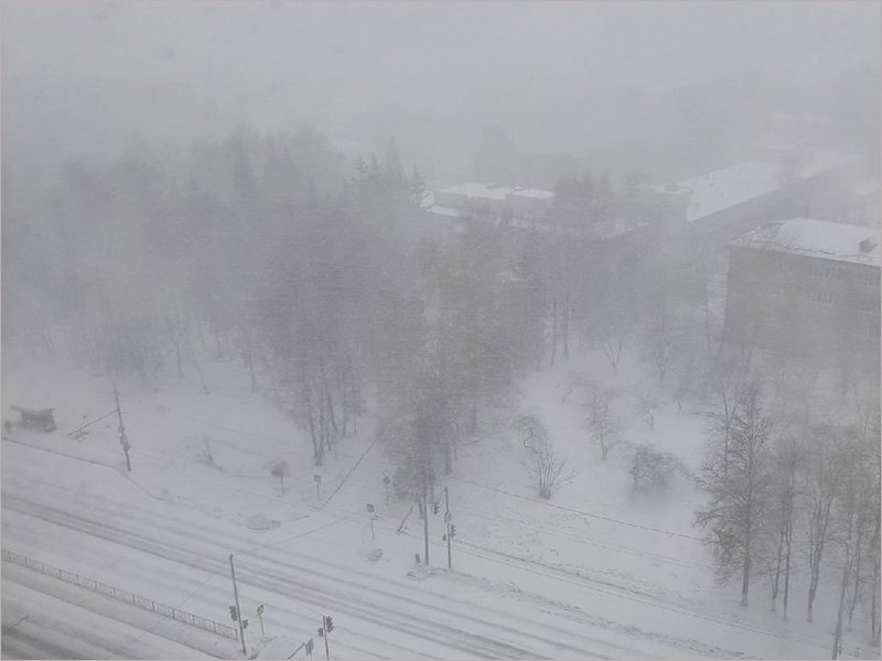 В Брянске 7 марта наблюдалось редкое природное явление — зимняя гроза