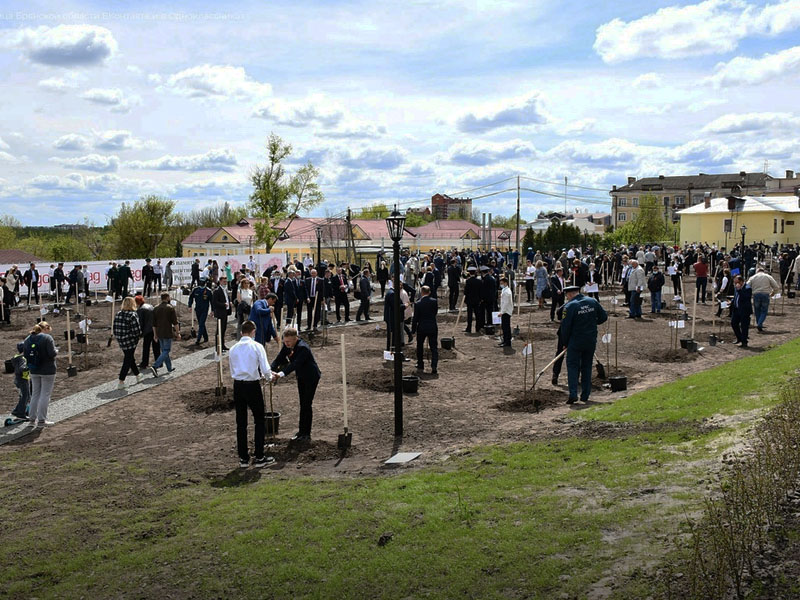 В историческом центре Брянска заложили фруктовый Сад Победы