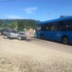 В Брянске цыганская «девятка» протаранила пассажирский автобус маршрута №9