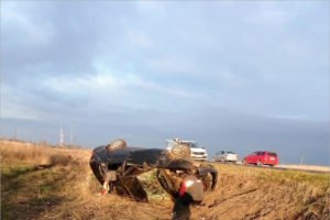 Водитель «Приоры» сломал себе шею в ДТП-перевёртыше недалеко от Погара