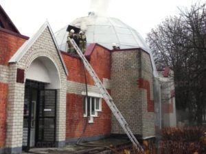 В первый день локдауна в Брянской области горел музей