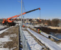 На новом мосту через Десну в Брянске уложили половину балок и подготовили площадку для двух русловых опор