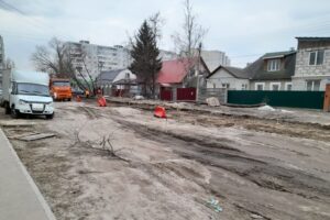 В Брянске начались работы по строительству дороги на улице Институтской