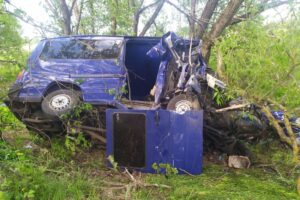 На местной дороге в Злынковском районе разбился насмерть водитель микроавтобуса