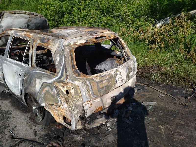 В брянском городе Фокино сгорел автомобиль