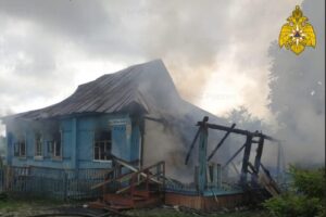 В пригороде Брянска сгорел дом, при пожаре погиб мужчина