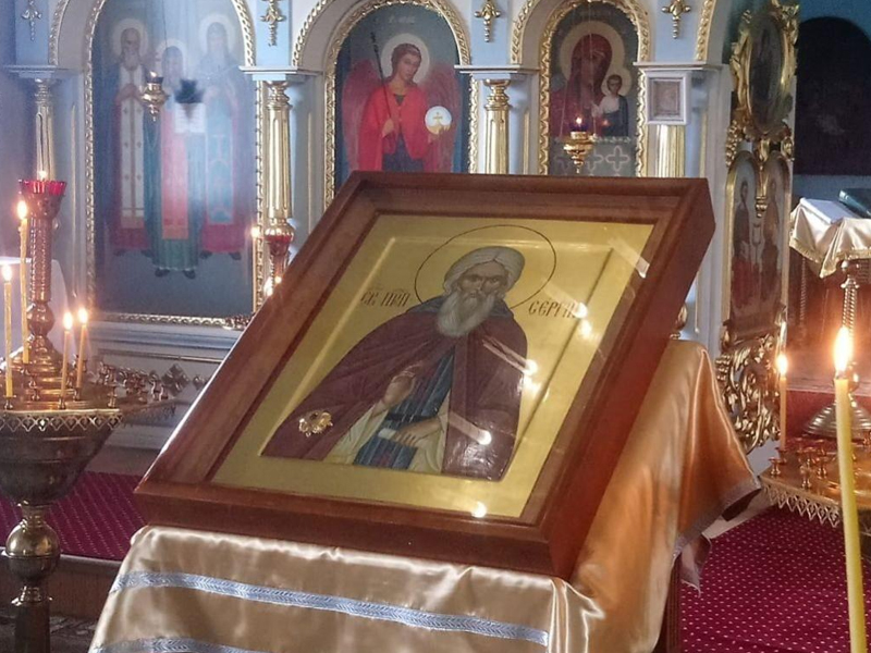 В Навлю прибыла икона преподобного Сергия Радонежского с частицей его святых мощей
