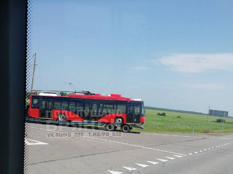 На подъезде к Брянску замечен первый из закупленной партии новых троллейбусов