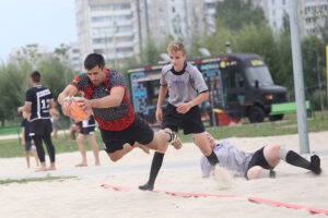 Брянская команда выиграла первый тур чемпионата Белоруссии по пляжному регби