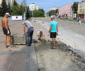 На площади Партизан в Брянске отмоют памятник и сохранят «Георгиевскую ленту» на плитке