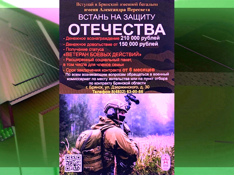Именной брянский батальон имени Пересвета: сколько платят добровольцам и  какие предоставляются льготы — Брянск.News