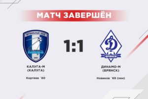 Динамовская молодёжка сыграла вничью в Калуге