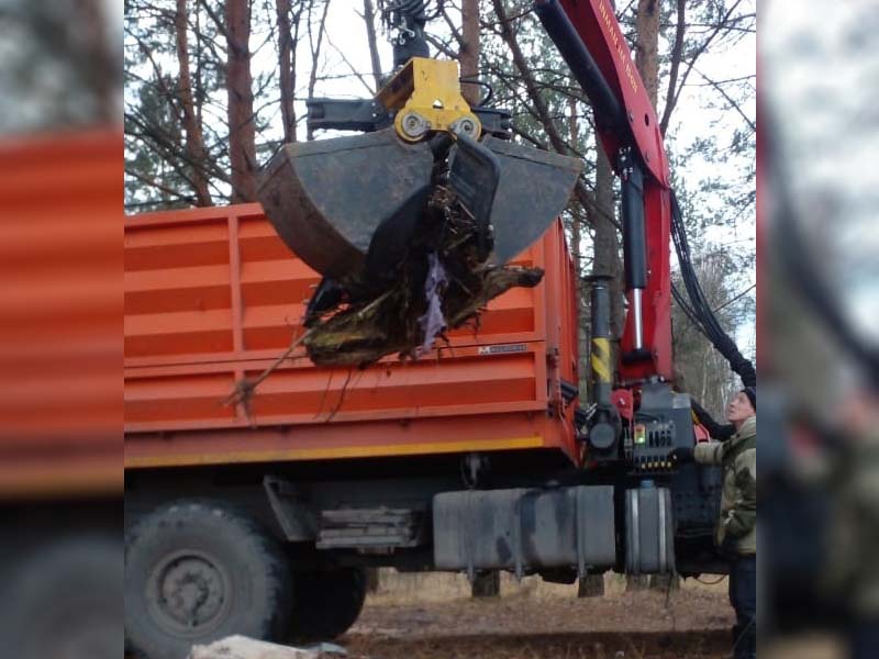 Брянские лесники вывезли 30 кубометров мусора с большой свалки в районе бывшего зверохозяйства