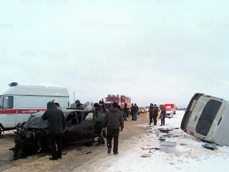 В ДТП с микроавтобусом в Брянской области погибла 15-летняя девушка, восемь человек травмированы