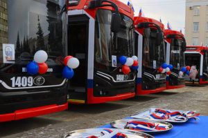 Губернатор Александр Богомаз официально передал Брянску новые троллейбусы. Пока 16