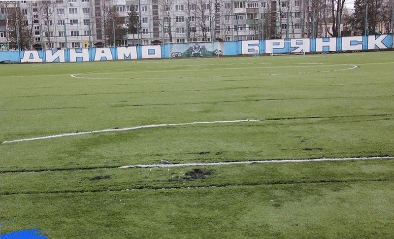 Футбольное поле на базе брянского «Динамо» получит новый искусственный газон